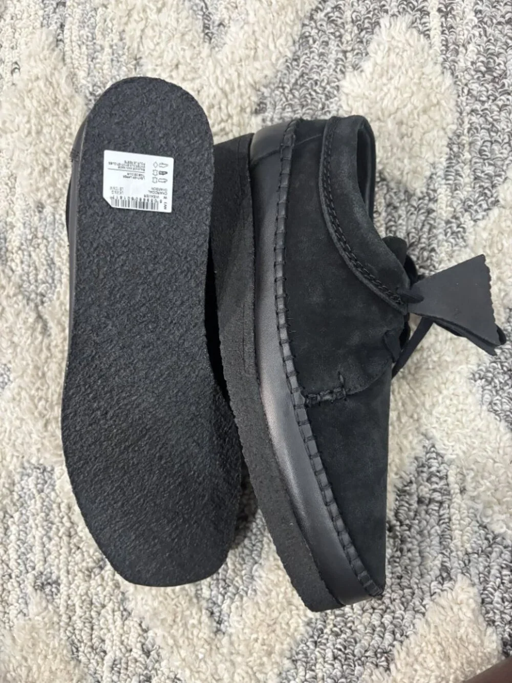 Clarks Originals Weaver Charcoal Moc-Toe Lace-Up Size 10.5 M